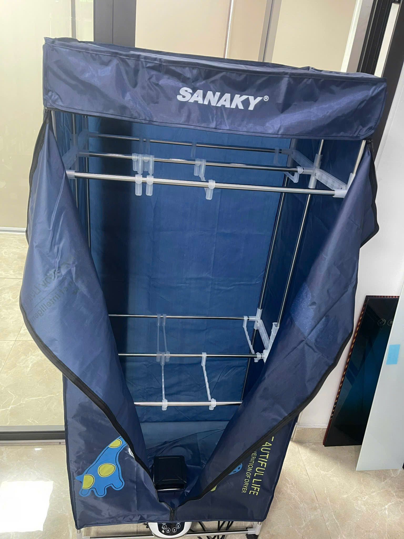 Máy sấy quần áo SANAKY gấp gọn MS2X Công suất 1500w- HÀNG CHÍNH HÃNG