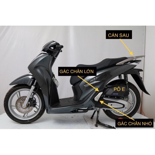 ỐP TAY DẮT SAU ( CẢN SAU ) DÙNG CHO ĐỜI XE SH 2020 2021 2022 2023 2024 - 125i 150i 160i CROM