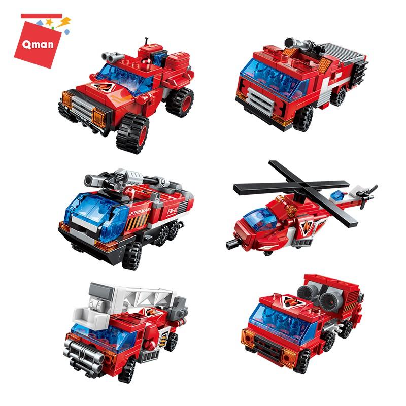 Đồ chơi lắp ghép, xếp hình cho bé trai 6 trong 1 Qman 1416- Sao Hỏa Rực Rỡ