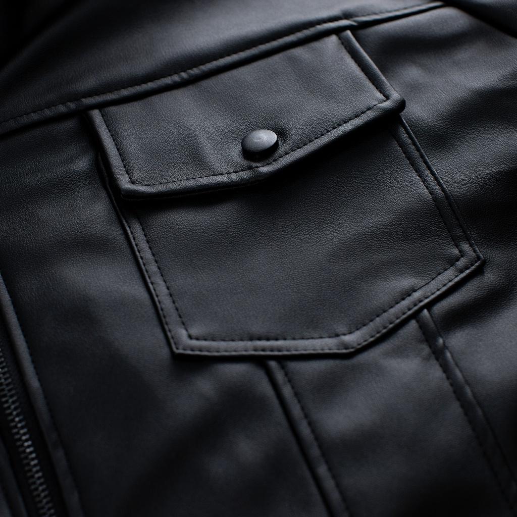 Áo khoác da nam cao cấp lót lông túi hộp thời trang LADOS-2062 sang trọng, ấm áp, form đẹp