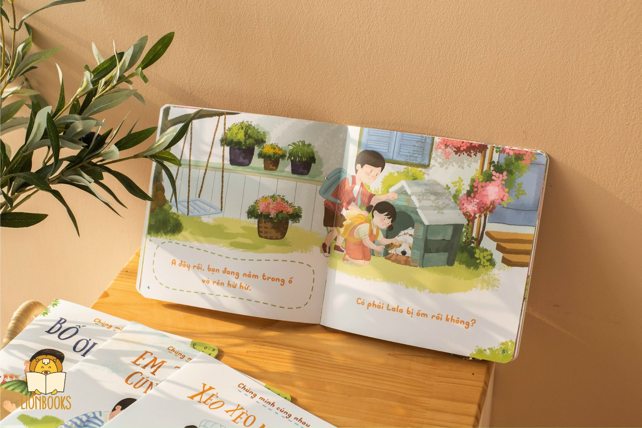 Sách Chúng Mình Cùng Nhau - Xèo Xèo Mẹ Nấu - Bố Ơi Đi Nào - Ông Chở Bé Đi - Vườn Bà Có Gì - Thương Em Cún - Lionbooks