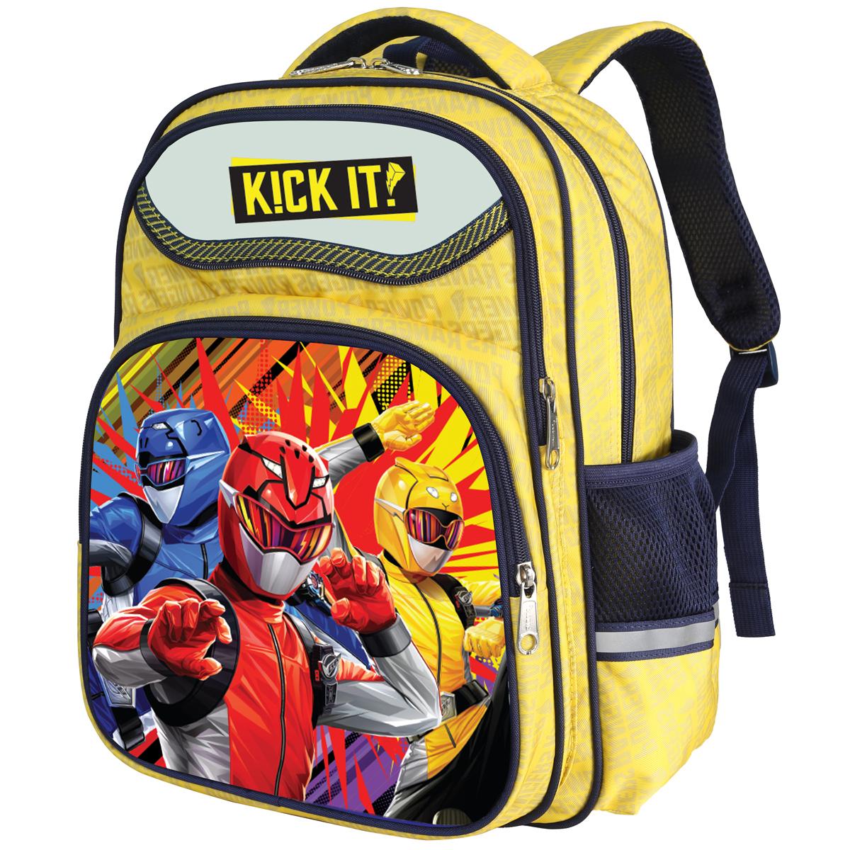 Ba Lô Học Sinh Cấp 1 Siêu Nhẹ - BL1076ML_SN3_YEL_NAV - 3 Siêu Nhân Power Rangers Kick It