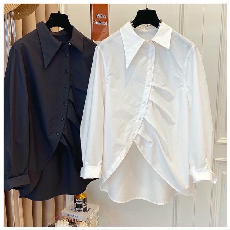 Áo sơ mi kiểu phong cách cá tính form áo rộng
