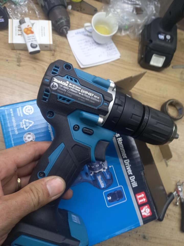 MÁY KHOAN BÚA, VẶN VÍT DÙNG PIN MAKITA DHP487Z- HÀNG CHÍNH HÃNG