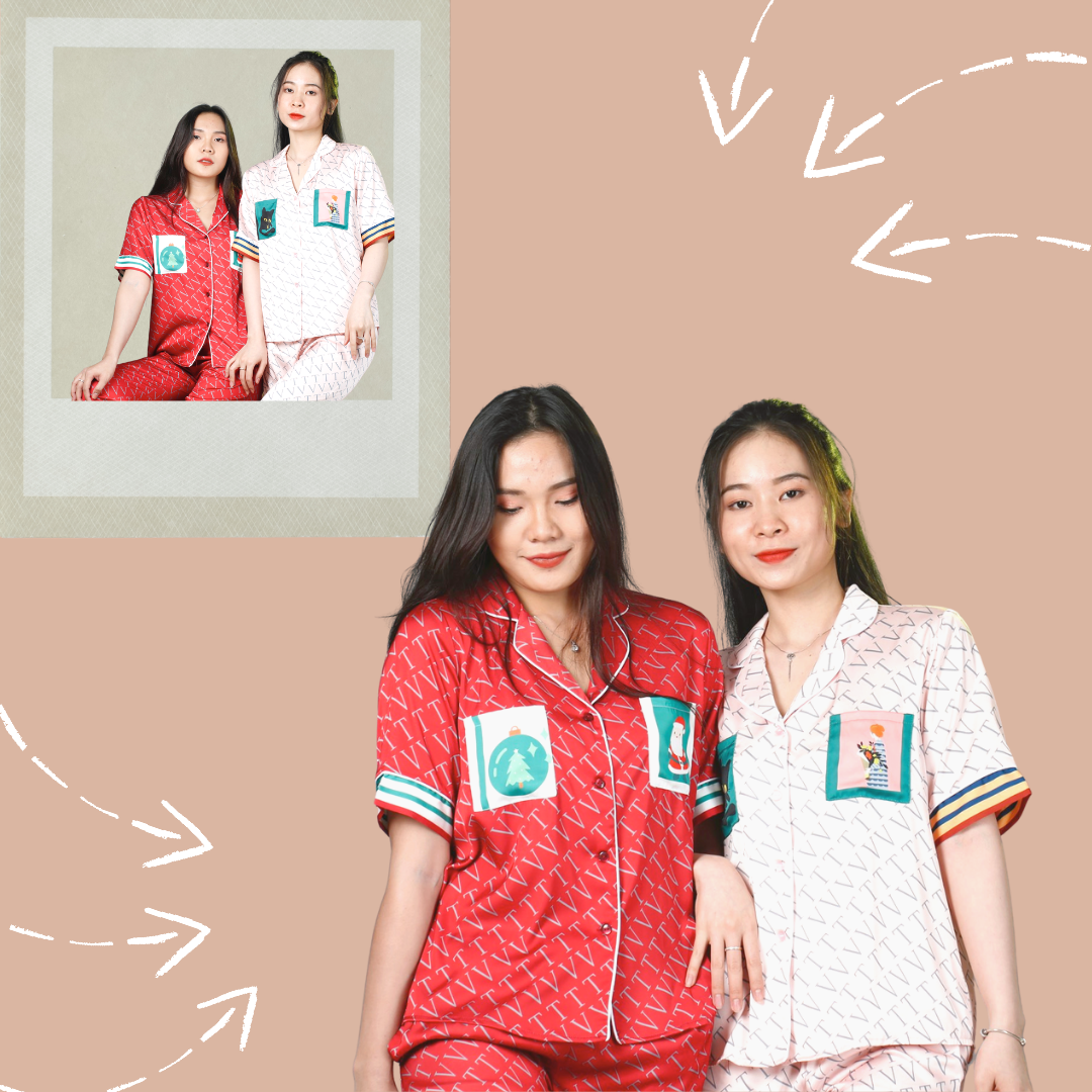 BỘ PYJAMA TAY NGẮN HỌA TIẾT VT/ BỘ PYJAMA LỤA/ PYJAMA CÓ TÚI ÁO IN HỌA TIẾT SIÊU ĐẸP/ PYJAMA MẶC NHÀ