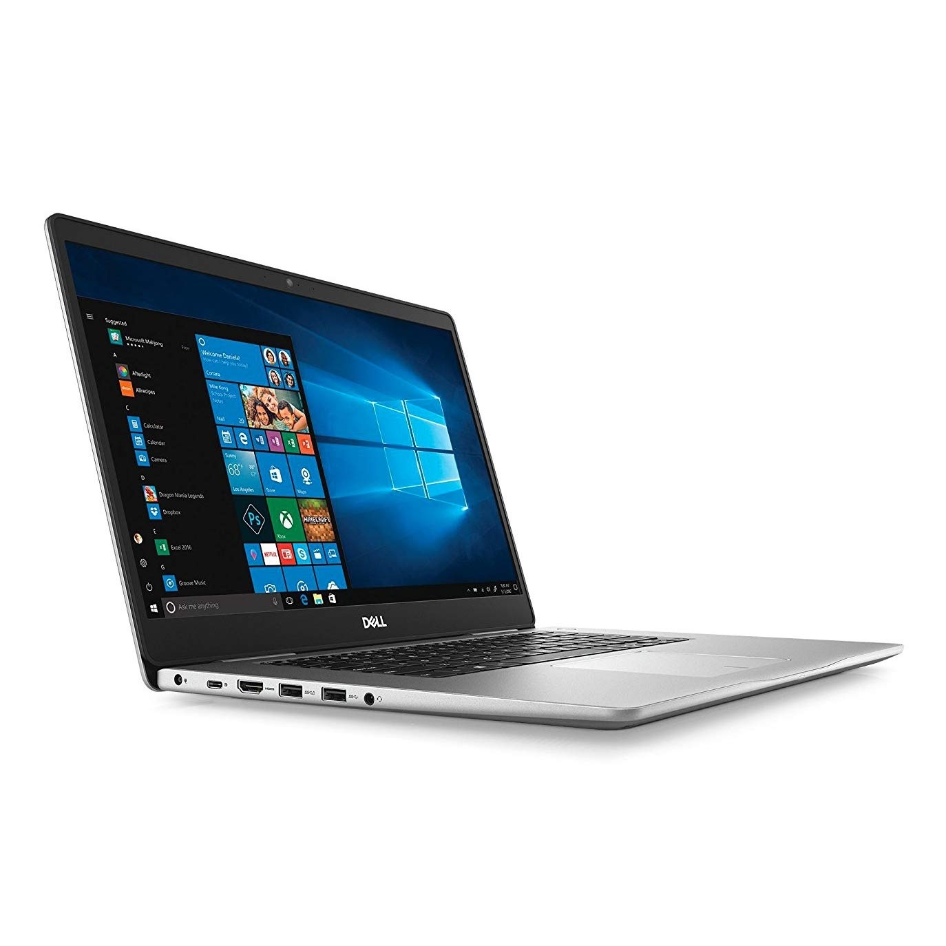 Laptop Dell Inspiron 7580 I7 8565U 16GB 512GB-SSD 2GB 15.6FHD W10 -Silver - Hàng Nhập Khẩu
