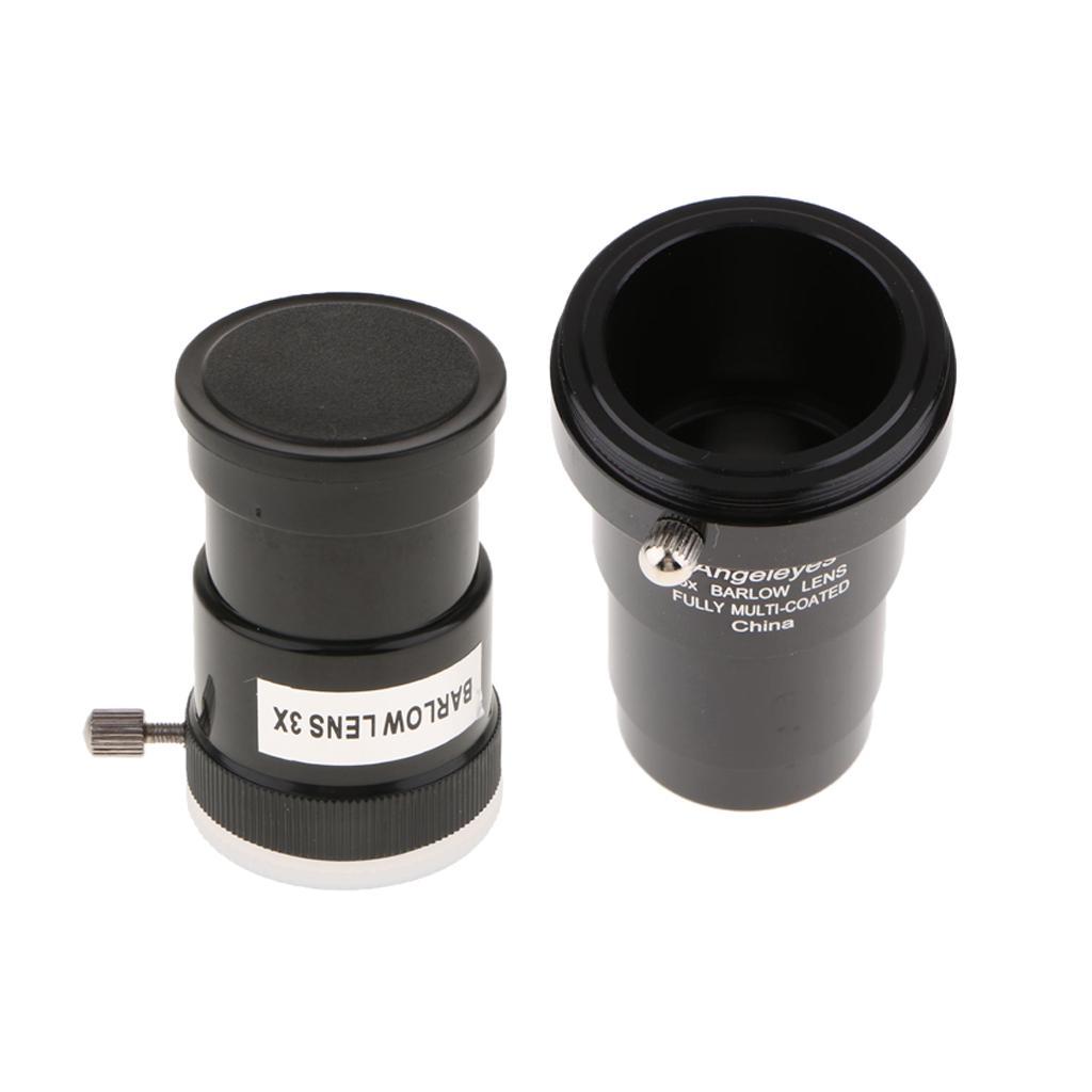 1.25inch Telescope Barlow Lens 5X 3X Eyepiece Set for Astronomy Photography