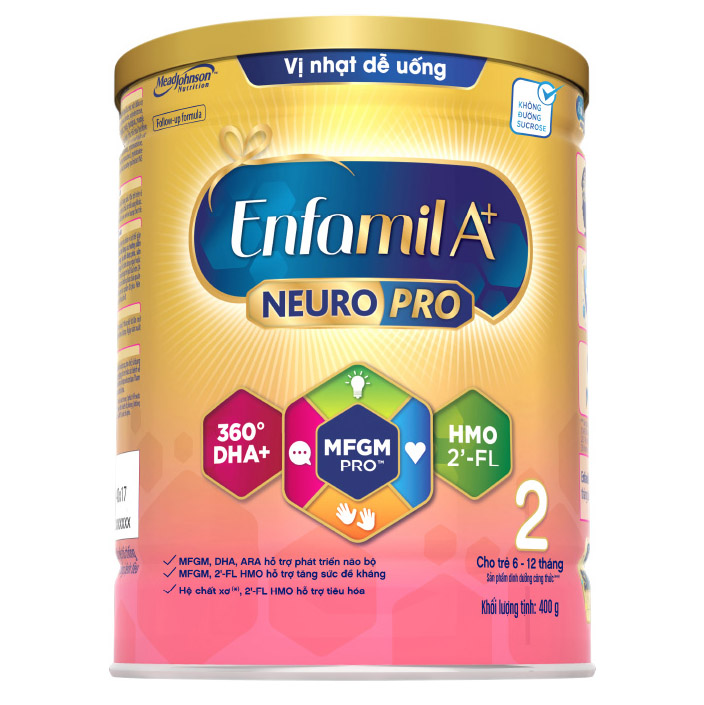 Sữa bột Enfamil A+ NeuroPro 2 với 2’-FL HMO cho trẻ từ 6 –12  tháng tuổi– 400g