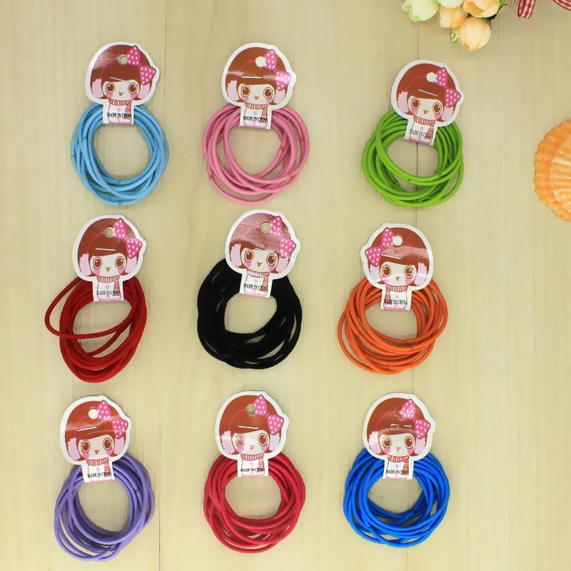 Set 10 dây cột tóc vải chắc chắn sắc màu bé gái dễ thương Tatitava