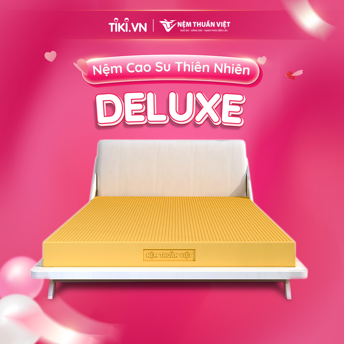 [Độ dày 5cm] - Nệm Cao Su Thiên Nhiên Latex Thuần Việt - Nâng Đỡ 7 Vùng, Thoáng Khí - Bảo Hành 15 Năm