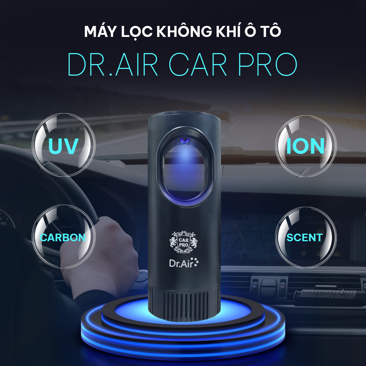 Máy Lọc Không Khí Ô tô Drzone Ozone is Life Car Pro - Hàng chính hãng
