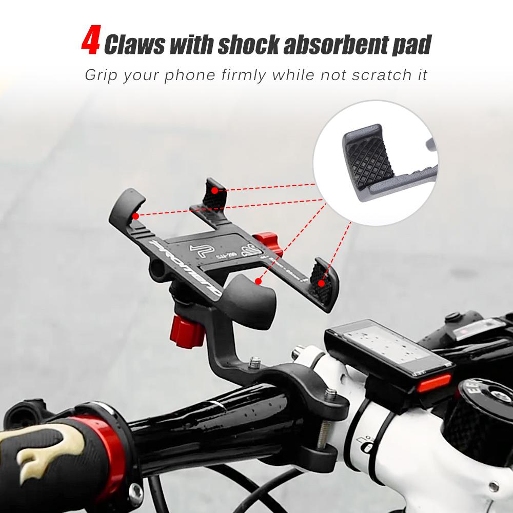 Giá đỡ điện thoại cho xe đạp xe máy Promend Bike STEM hợp kim nhôm xoay 360 ° MTB