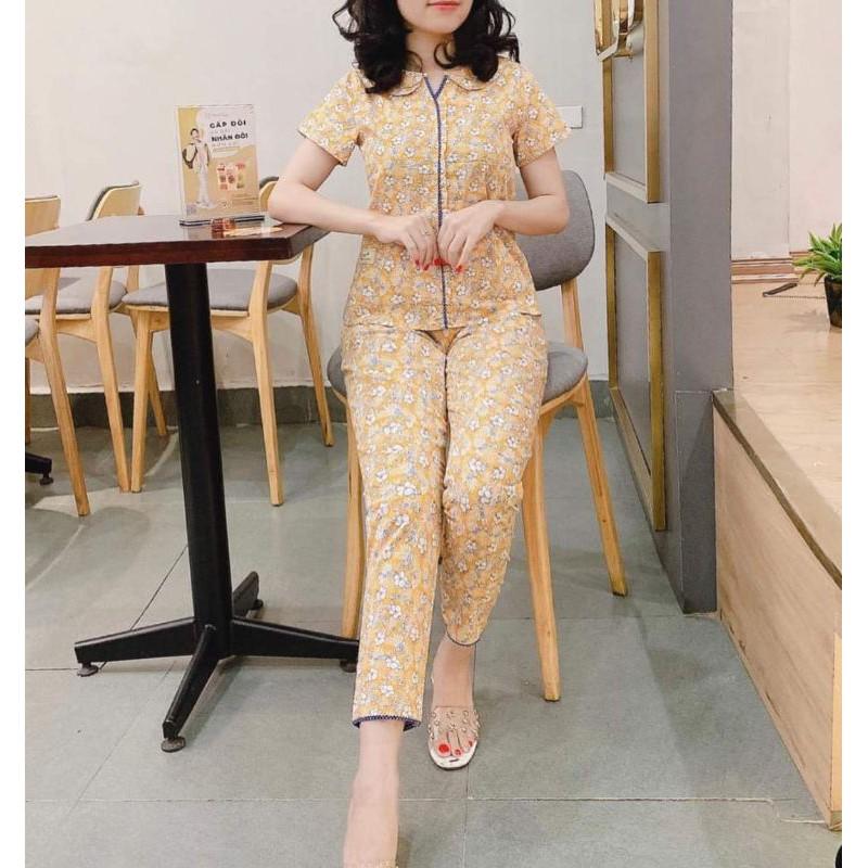 Đồ bộ mặc nhà, đồ ngủ, cổ sen 4 màu siêu hot