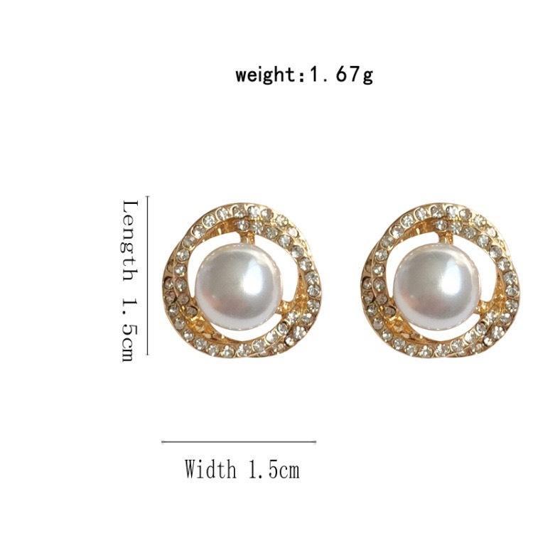 Bông Tai Đính Ngọc Nhân Tạo - PK0035