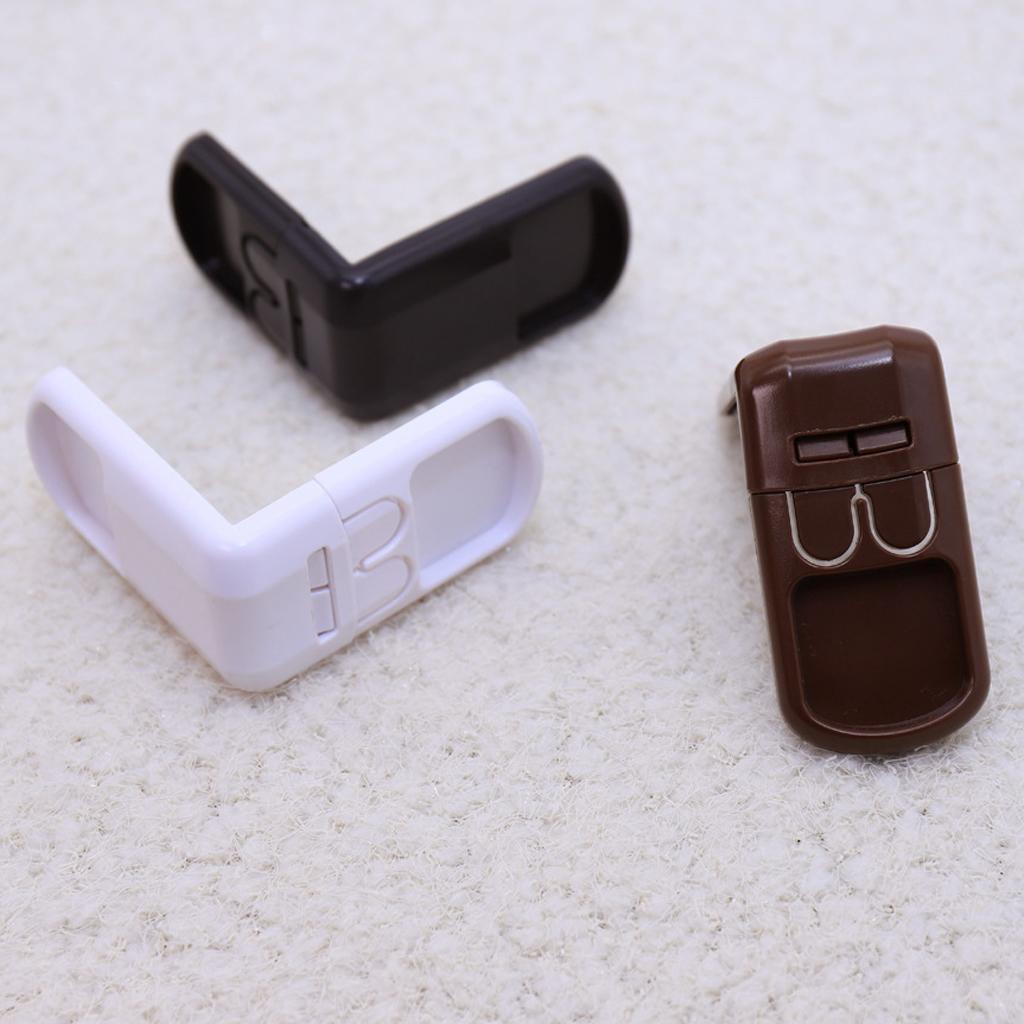 20Pcs Right Angles Baby Safety Locks Proof No Drill for Cabinet Door Drawer