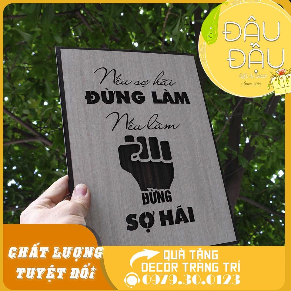 Tranh tạo động lực "Nếu sợ hãi đừng làm, nếu làm đừng sợ hãi"