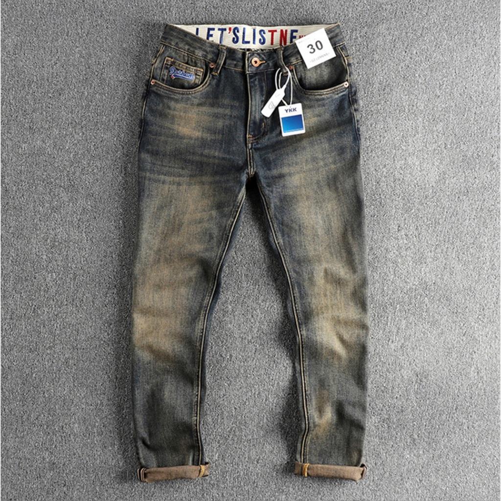 Quần jean bụi phong cách Retro_Biker