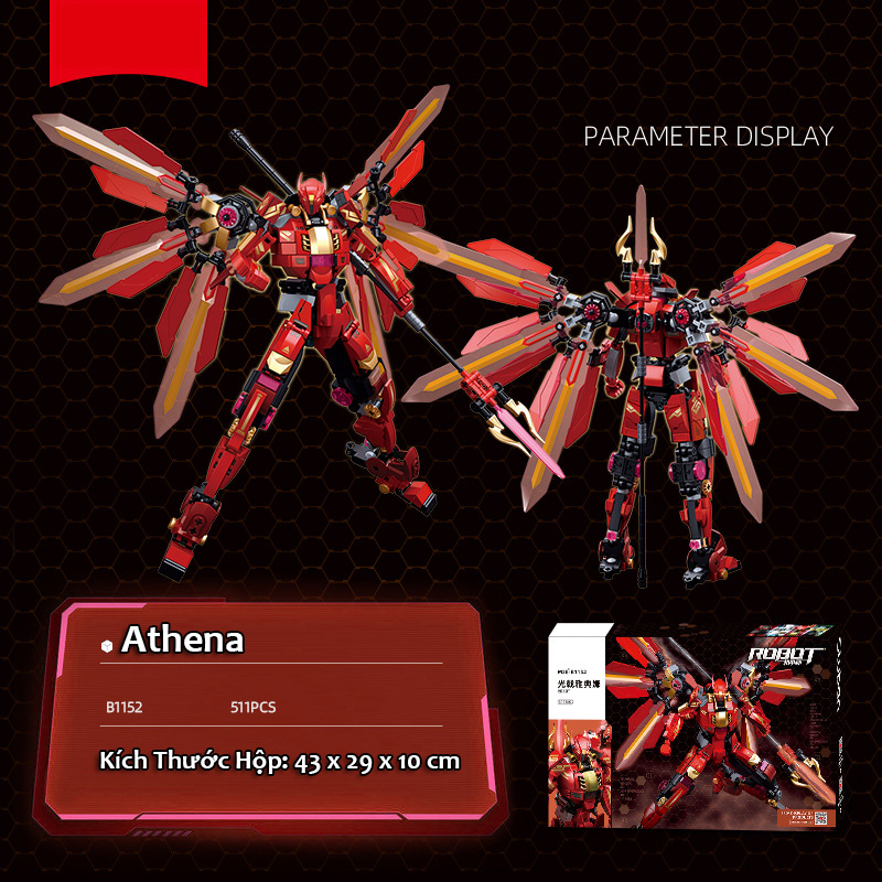 Đồ Chơi Lắp Ghép Xếp Hình Mô Hình Robot Arthur,Ice Front,Athena,Guerrilla Mecha Trong Pácific Rịm B1151 Với 500+ PCS