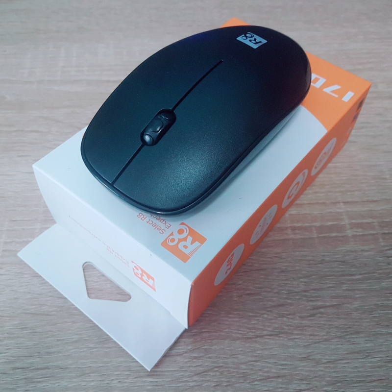 Chuột không dây wireless R8 1703 nhỏ gọn - thích hợp dùng văn phòng Hàng Chính Hãng