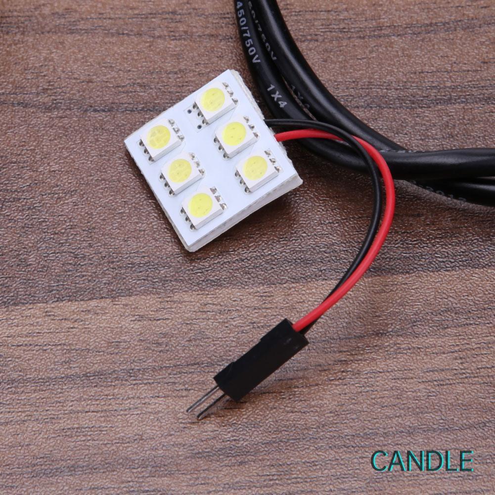 Bảng Đèn Led Ánh Sáng Trắng Dc 12v 5050 6smd T10 Cho Nội Thất Xe Hơi
