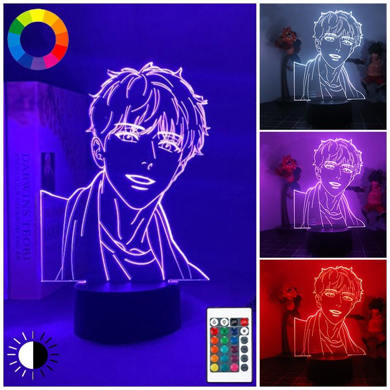 Đèn Ngủ Để Bàn Đèn LED 3D Hình Anime BJ Alex Công Tắc Cảm Ứng 16 Màu Có Remote Điều Khiển Veniceshop