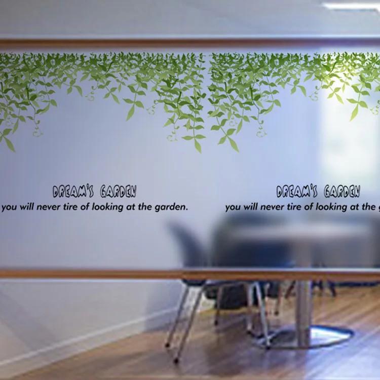 Decal trang trí kính cao cấp mẫu dây leo Lá xanh nhí