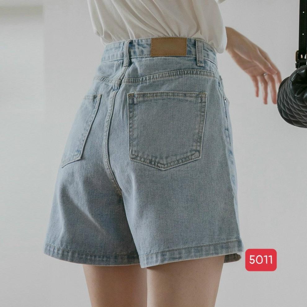 Quần short jean nữ, quần jean nữ ngắn màu xanh eo co giãn cao cấp phong cách HÀN QUỐC 2021 murad_fashion jn5011