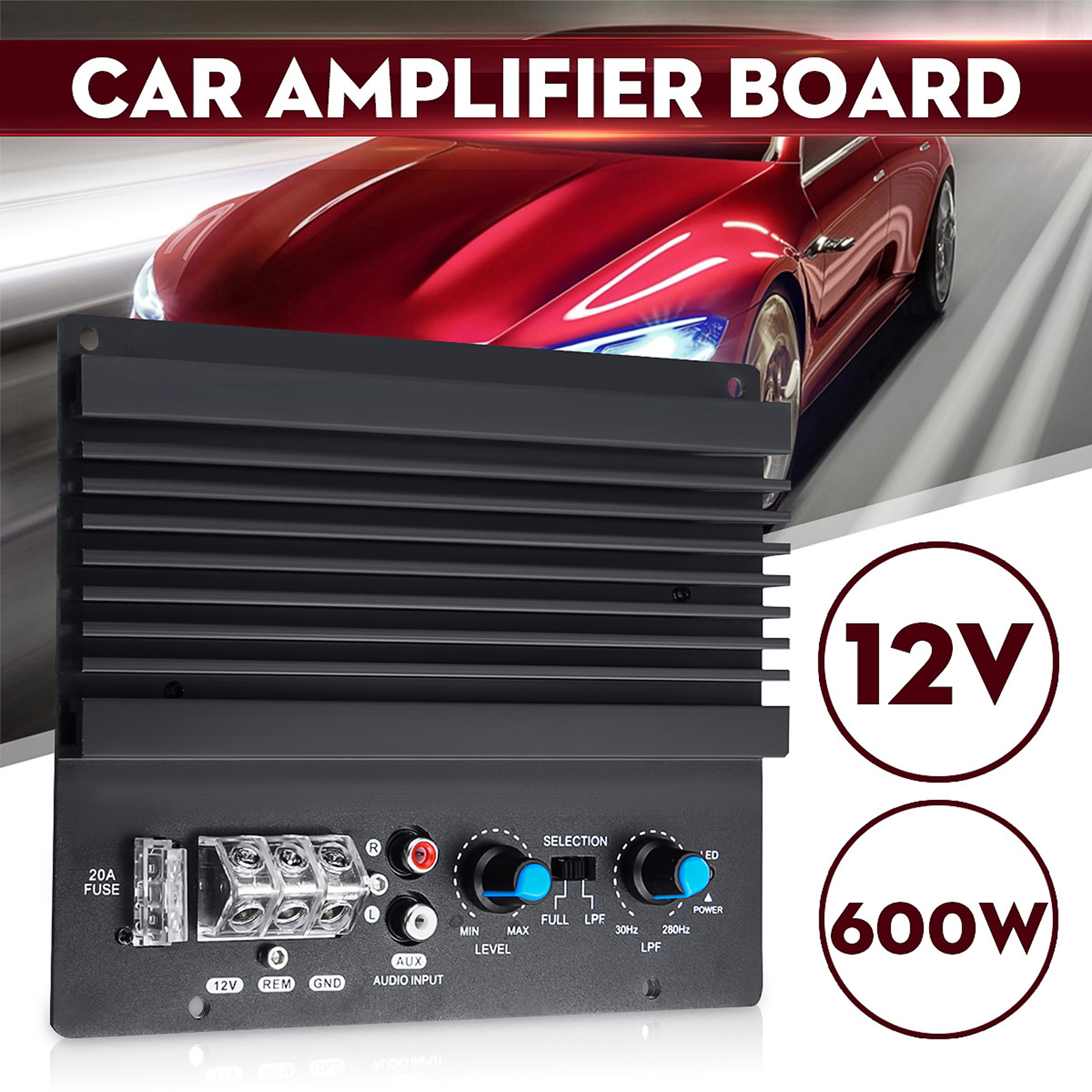 Bộ Khuếch Đại Âm Thanh Ô Tô 12v Loa Siêu Trầm Bảng Mạch Khuếch Đại