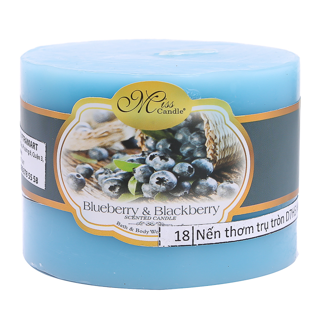 Nến thơm trụ tròn D7H5 Miss Candle MIC0253 7 x 5 cm