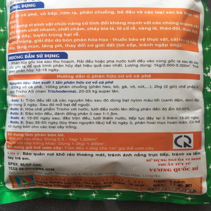 Men Ủ Trichoderma Hazianum Biến Rác Thải Thành Phân Bón 1kg