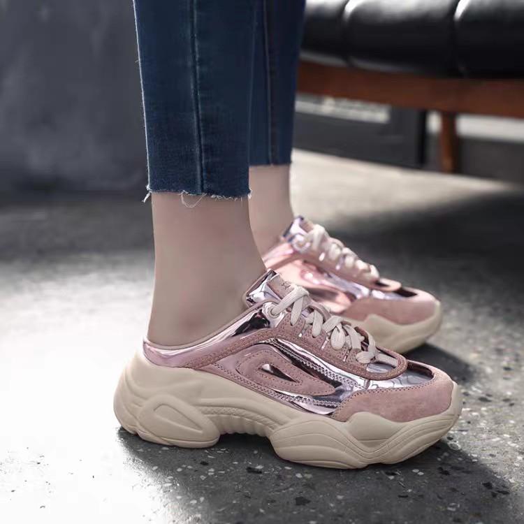 Sục Nữ ️ Sục Thể Thao sneaker nữ độn đế óng ánh mã A12 580