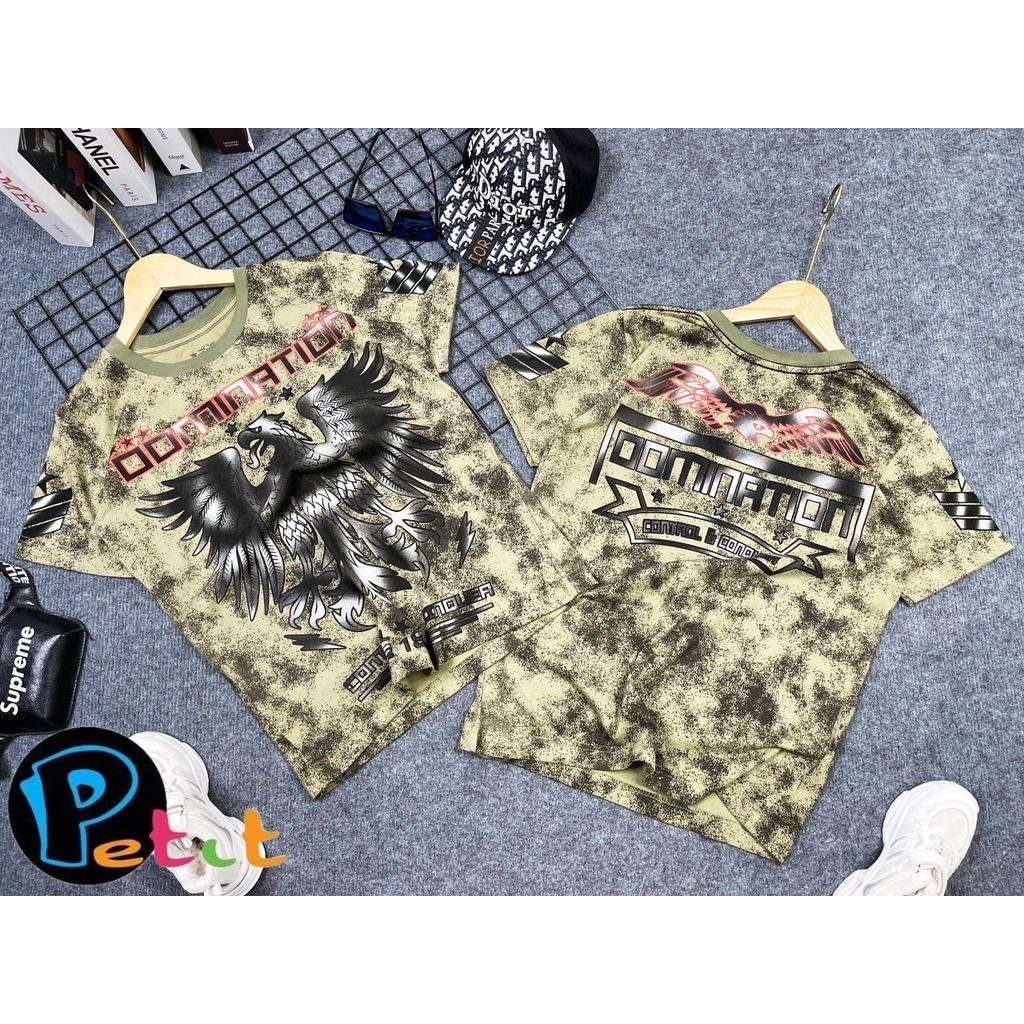 Áo thun cho bé trai phối đồ đẹp ngầu size 35-65kg chất cotton mềm mát mẫu in nhũ