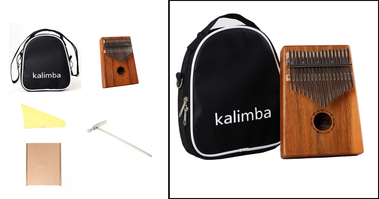 Đàn Kalimba KG95 gỗ mahogany nguyên tấm 17 phím- Nhạc cụ Châu Phi