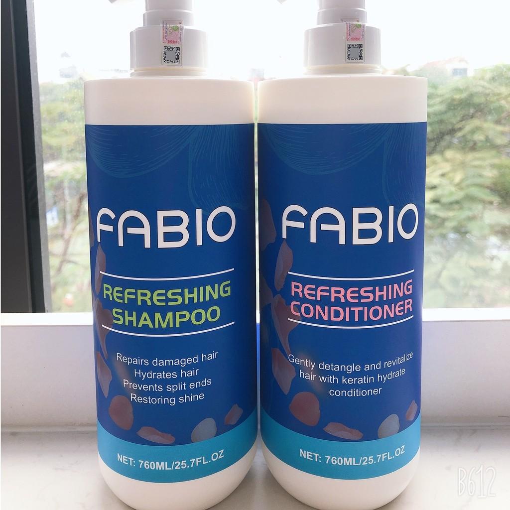 Dầu xả dưỡng chất FABIO Refreshing Conditioner 760ml giữ ẩm sâu cho tóc chắc khỏe, mềm mại, óng mượt