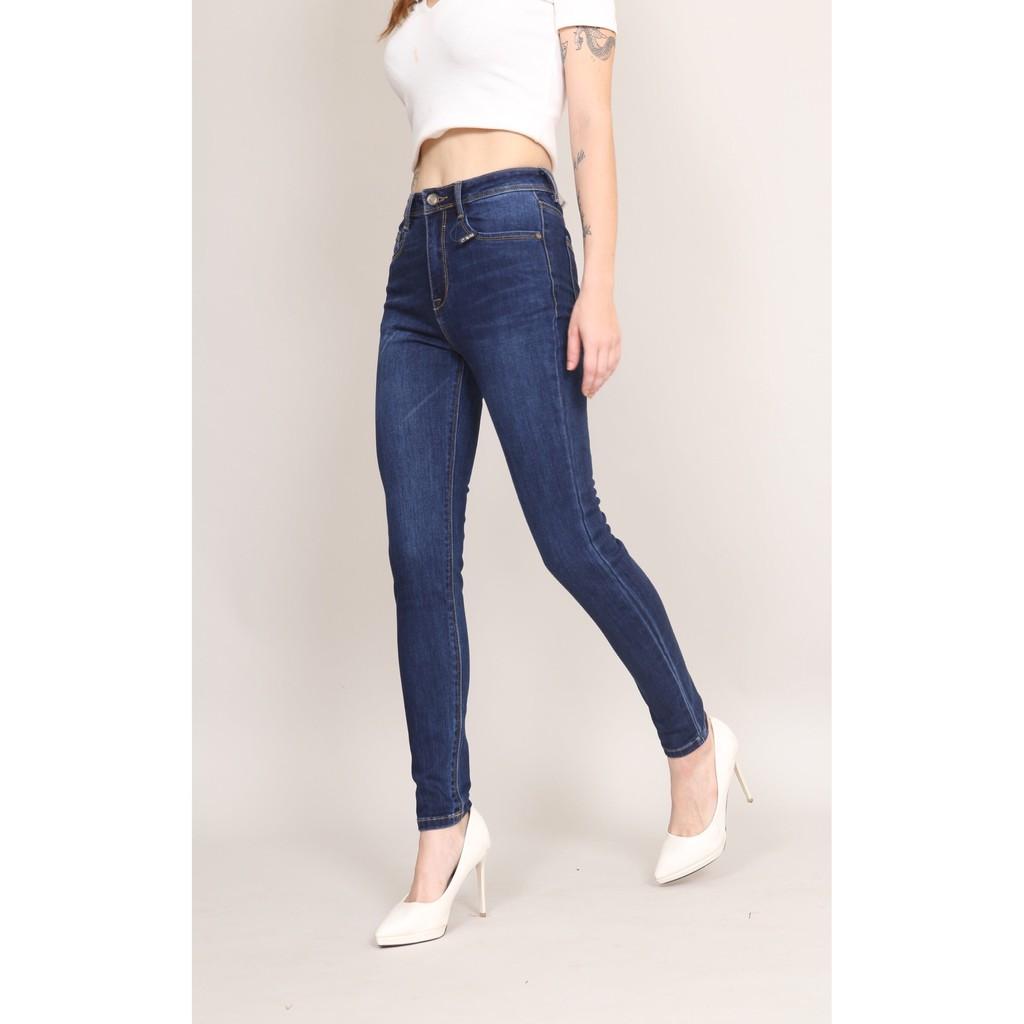 Quần Jean Nữ Skinny lưng cao co giãn trơn Nhiều Màu CT JEANS