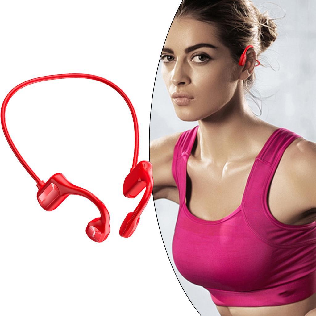 Set of 2 Open-Ear Bone Conduction Headphones Wireless Earphones for Workouts