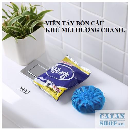 Viên thả tẩy bồn cầu hương chanh 1 viên vệ sinh diệt khuẩn bồn cầu khử mùi hiệu quả GD544-KMChanh