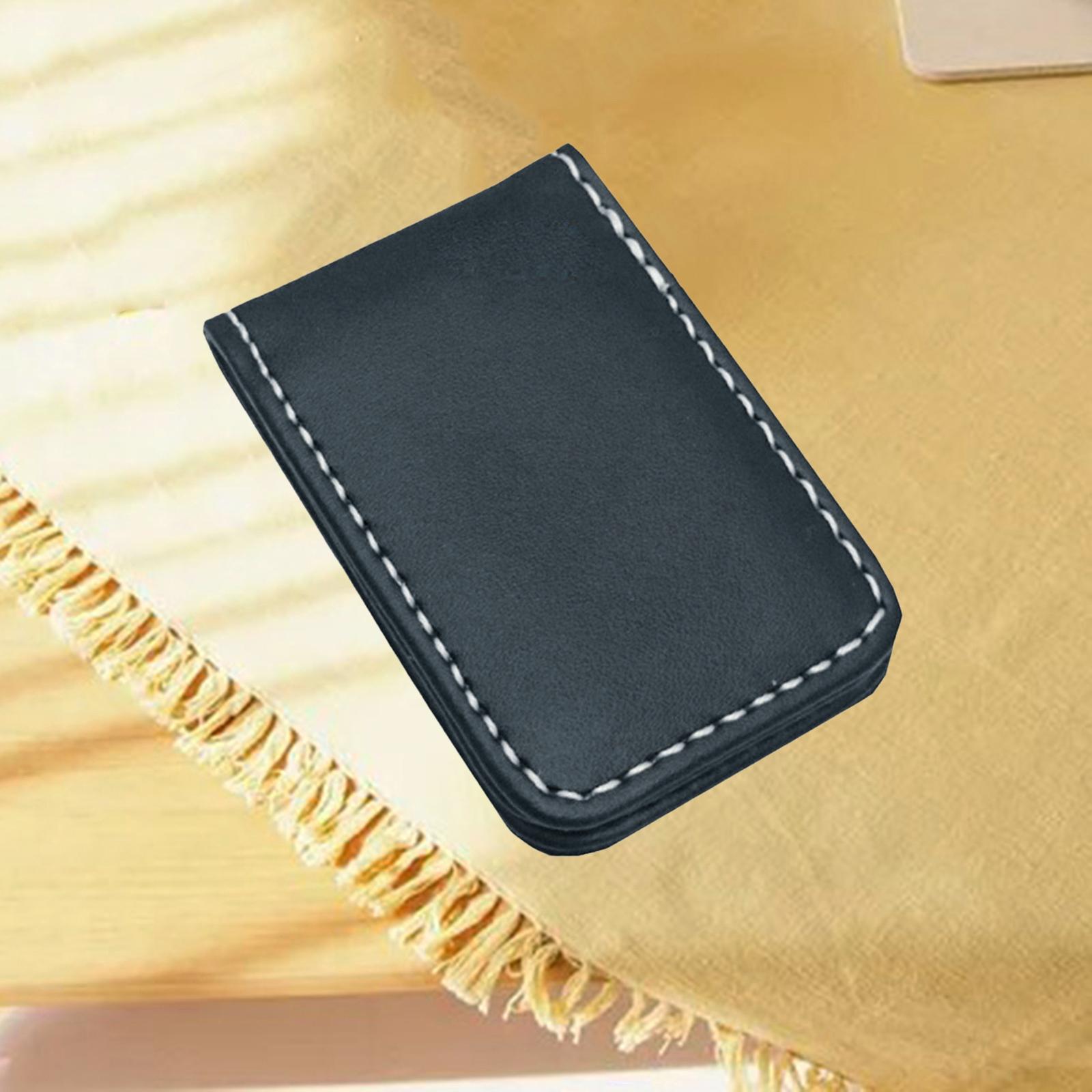 PU Leather Magnetic Money Clip Fashion Simple Dollar Cash Clamp Holder Wallet for Men Women