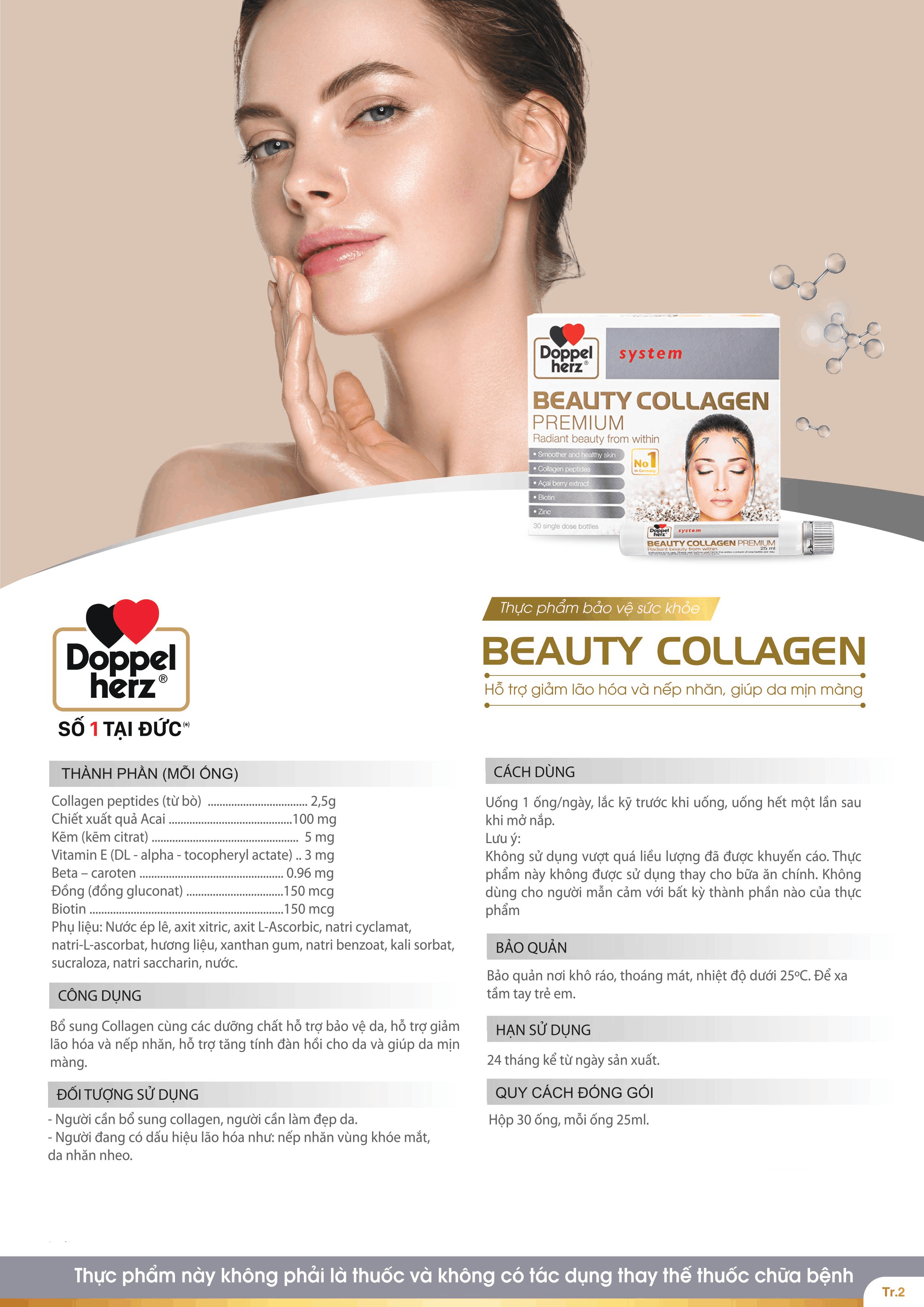 Collagen thuỷ phân chống lão hóa, đẹp da Doppelherz Beauty Collagen