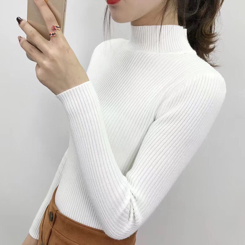 Áo Len GÂN Cổ 3 Phân Thời Trang, Mềm, Ấm