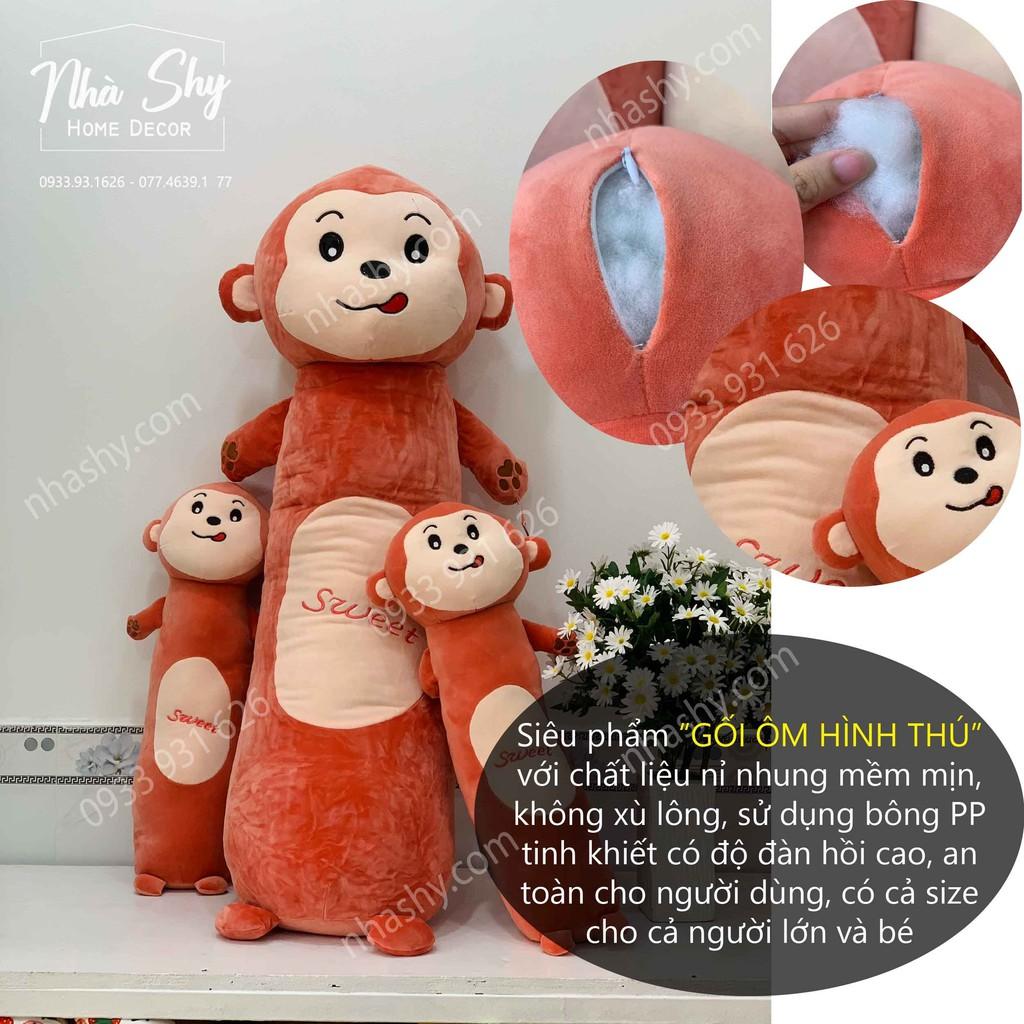 Gối Ôm Gấu Bông Hình Thú Siêu Mềm - Đáng Yêu - Nhiều Mẫu - Size 110cm