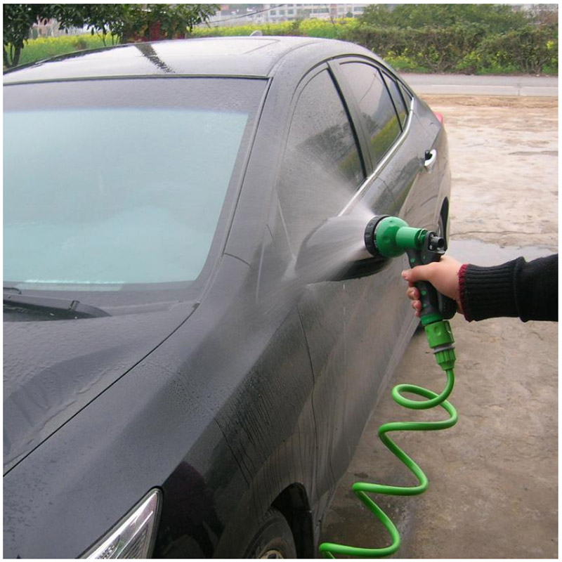 Bộ vòi xịt 7 chế độ kèm dây mềm lò xo dài max 15m và phụ kiện đấu nối