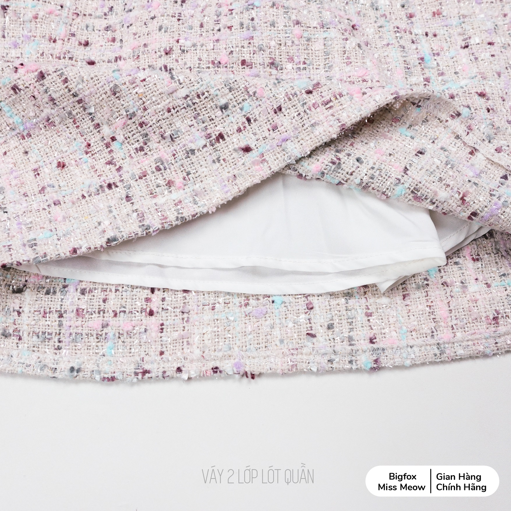 Chân váy dạ tweed cho bé gái BIGFOX MISS MEOW phom Hàn Quốc nữ tính mùa thu đông size đại 6-11 tuổi 20kg 38kg 2007