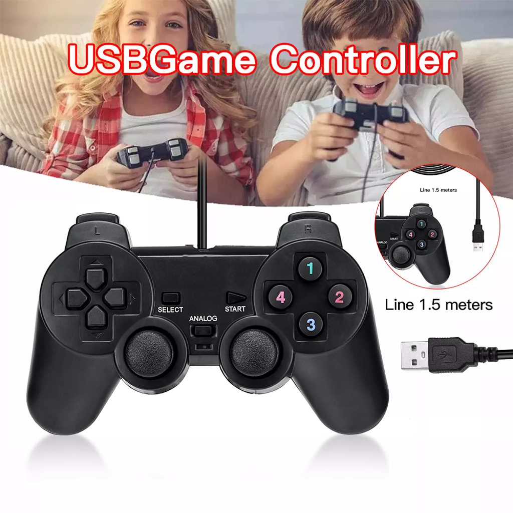 Tay cầm chơi game Vinetteam Ucom 704/ SB-19 cho PC và Laptop, cổng USB rung và joystick - hàng chính hãng