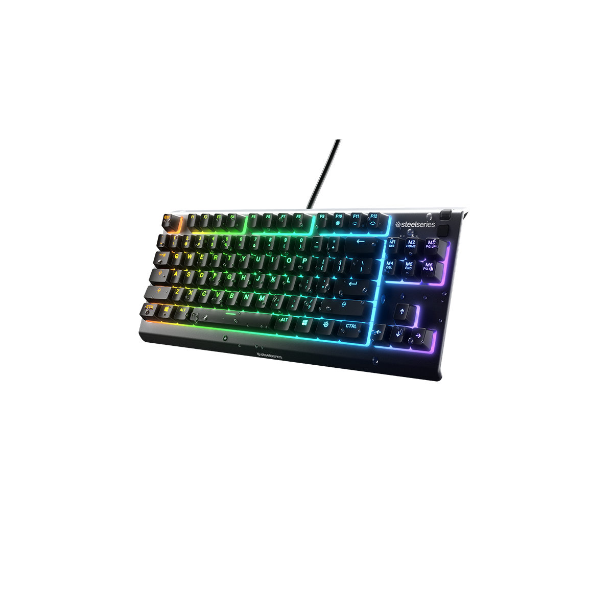 Bàn phím gaming có dây SteelSeries Apex 3 TKL led RGB, 20 triệu clicks, kháng nước, Whisper-Quiet switch, Hàng chính hãng, Bảo hành 12 tháng