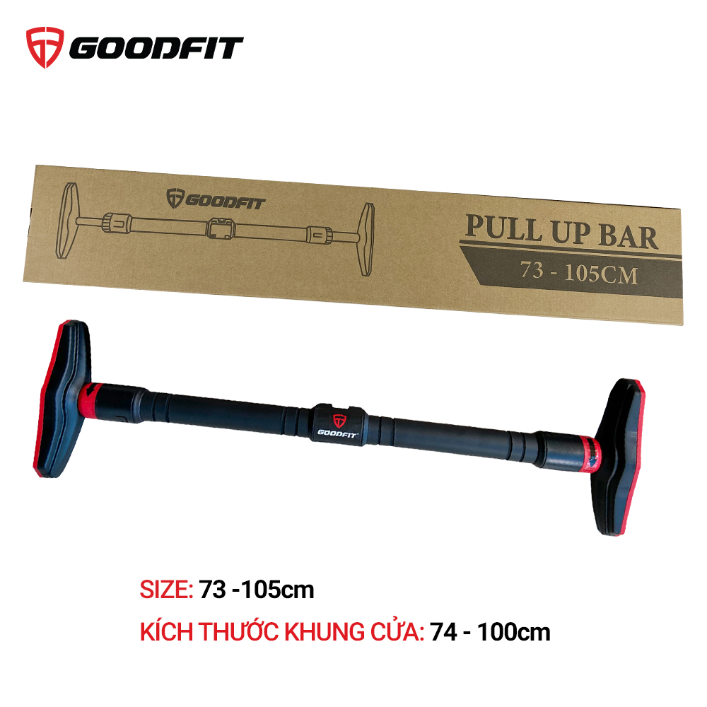 Thanh xà đơn gắn cửa, xà đơn treo tường GoodFit chịu lực 200kg, chốt khóa an toàn chông trượt tập luyện tại nhà GF201PU