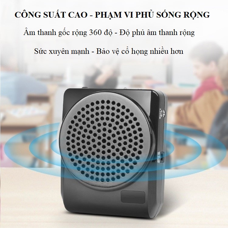 Loa Mic Trợ Giảng HQ01 - Trợ Thủ Chuyên Nghiệp Của Giáo Viên - Loa Công Suất Lớn 15W, Dung Lượng Pin Cao 2200mAh