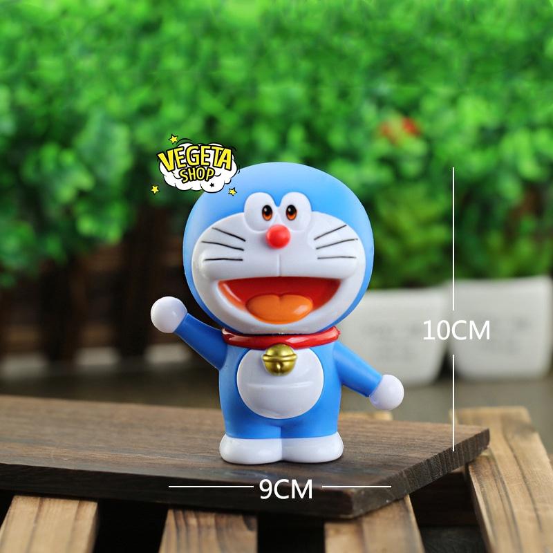 Mô hình Doraemon - Mô hình 6 tư thế Doremon cầm bánh ngồi đứng vẫy tay nằm ngủ bằng nhựa - Cao 8~10cm