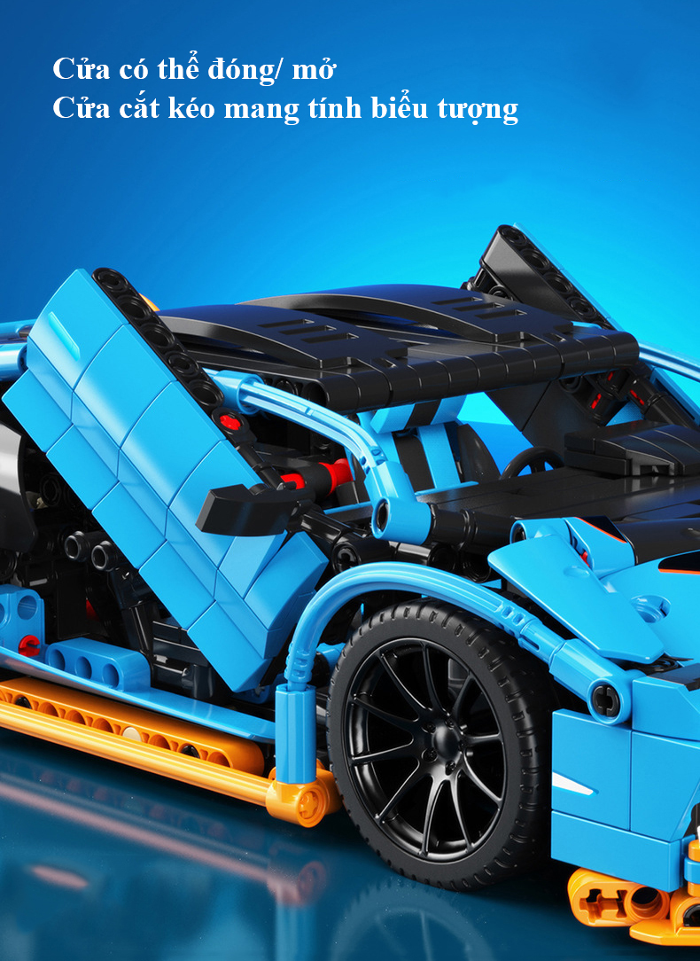 [Có Sẵn] Đồ Chơi Mô Hình, Điều Khiển Từ Xa, Đồ Chơi Lắp Ghép Technic Siêu Xe Lamborghini, Ferrari, Bugatti Với 1000+PSC