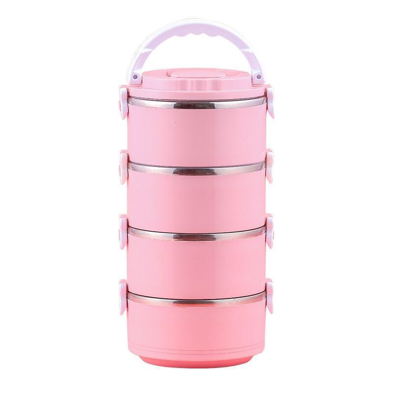 Cà Mèn, Hộp Đựng Cơm Lúa Mạch 4 Tầng Dung Tích 2.8l Siêu To